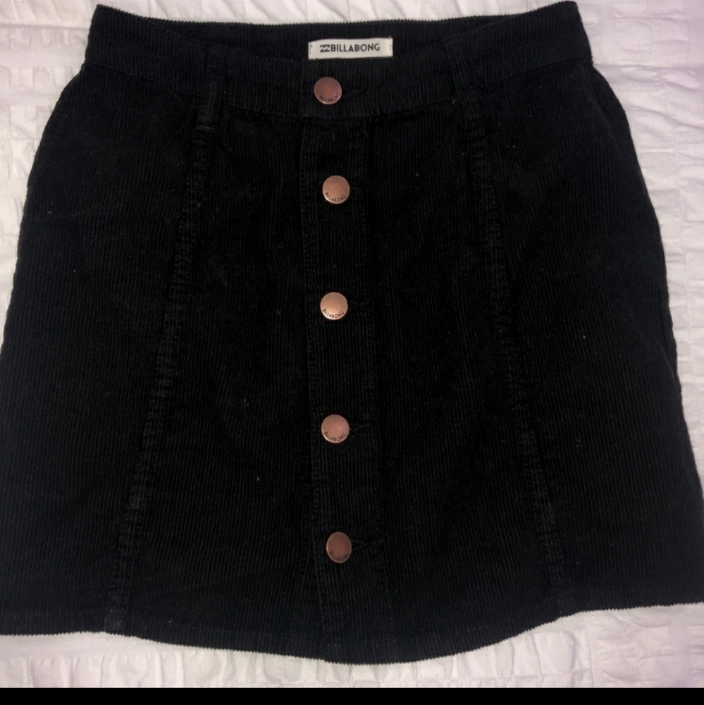 Billabong Black Corduroy Skirt